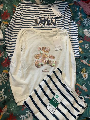Lot de 3 tee shirts manches longues 8 ans