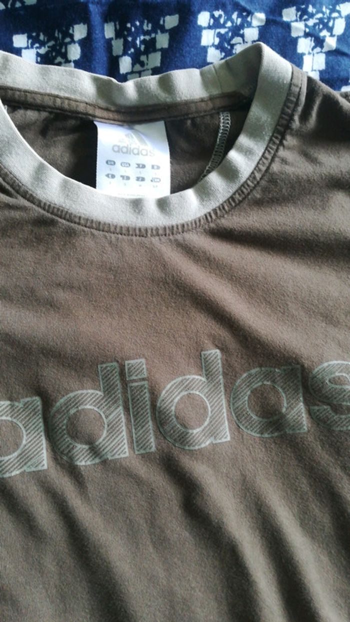 T shirt marron Adidas - photo numéro 3