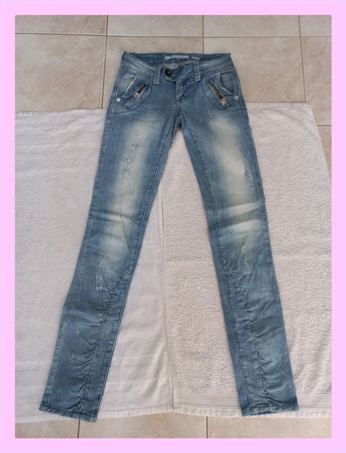 Jean taille basse S Blue Rags Denim