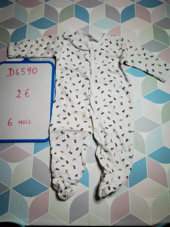 D4590 - pyjama fin garçon 6 mois