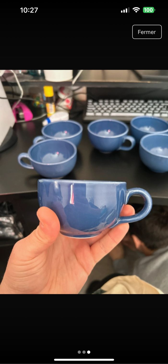 Lot de 6 tasses bleu - photo numéro 3