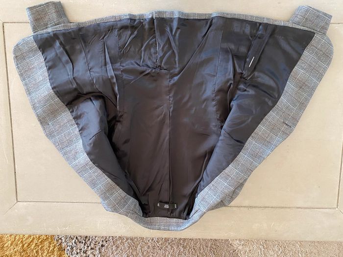 Blazer Mango gris à carreaux taille 34 / S - photo numéro 13