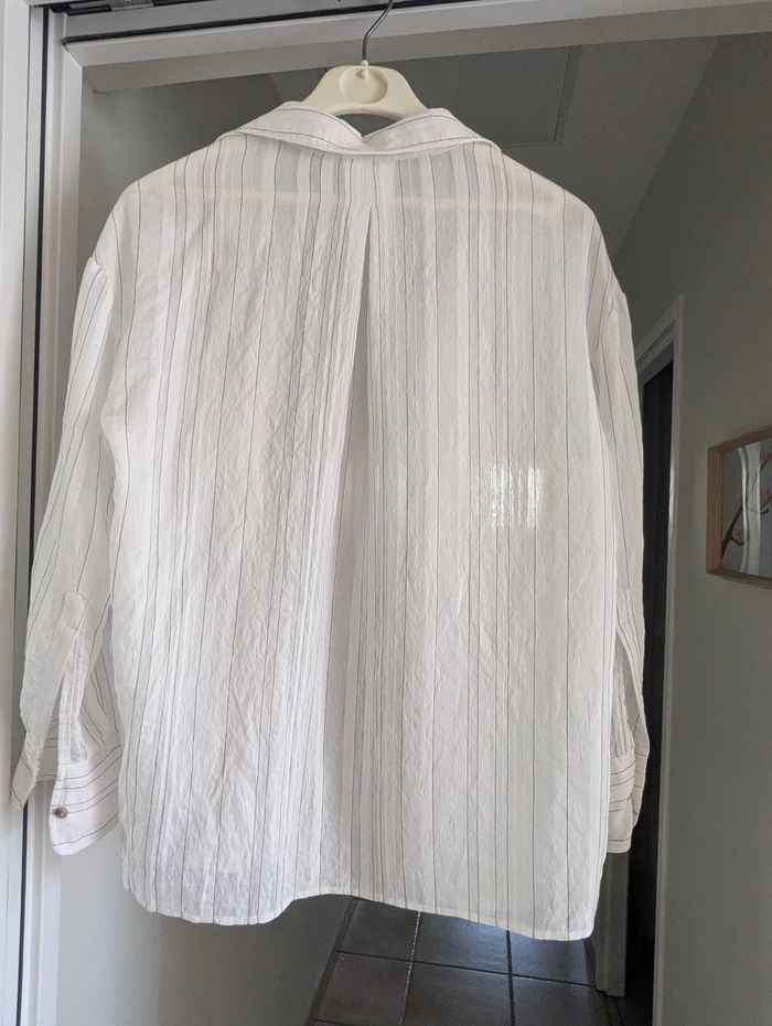 Chemise blanche rayée taille M Mango - photo numéro 2