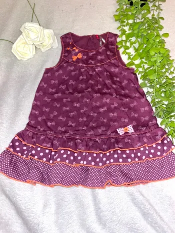 Très belle robe mi longue sans manche pour bébé fille