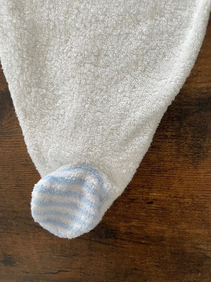 Barboteuse sans manches bleu et blanche en éponge - photo numéro 3