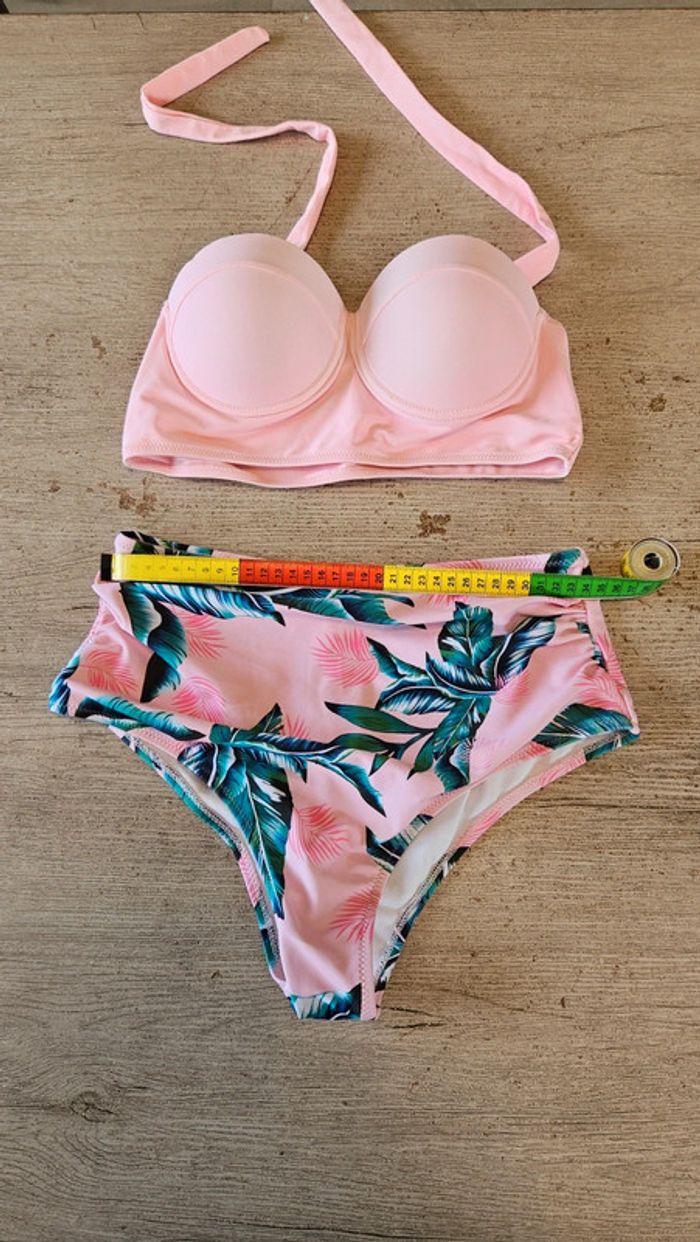 Joli maillot 2 pièces rose, excellent état, S - photo numéro 5
