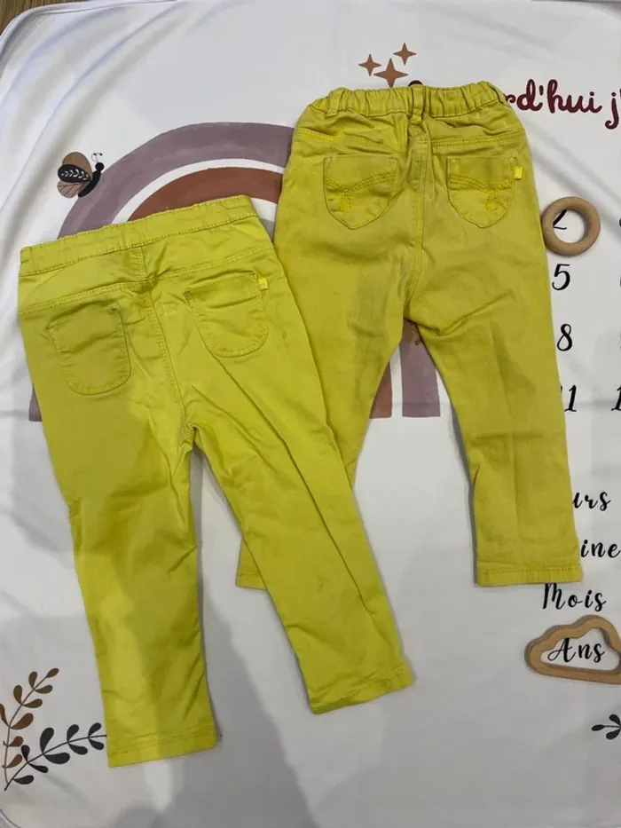 Lot 2 pantalons bébé fille Obaïbi - photo numéro 5