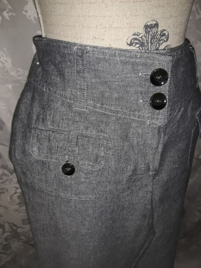 Faby27800 Pantalon femme "Camaïeu" couleur : bleu, gris chiné T 38 - photo numéro 2