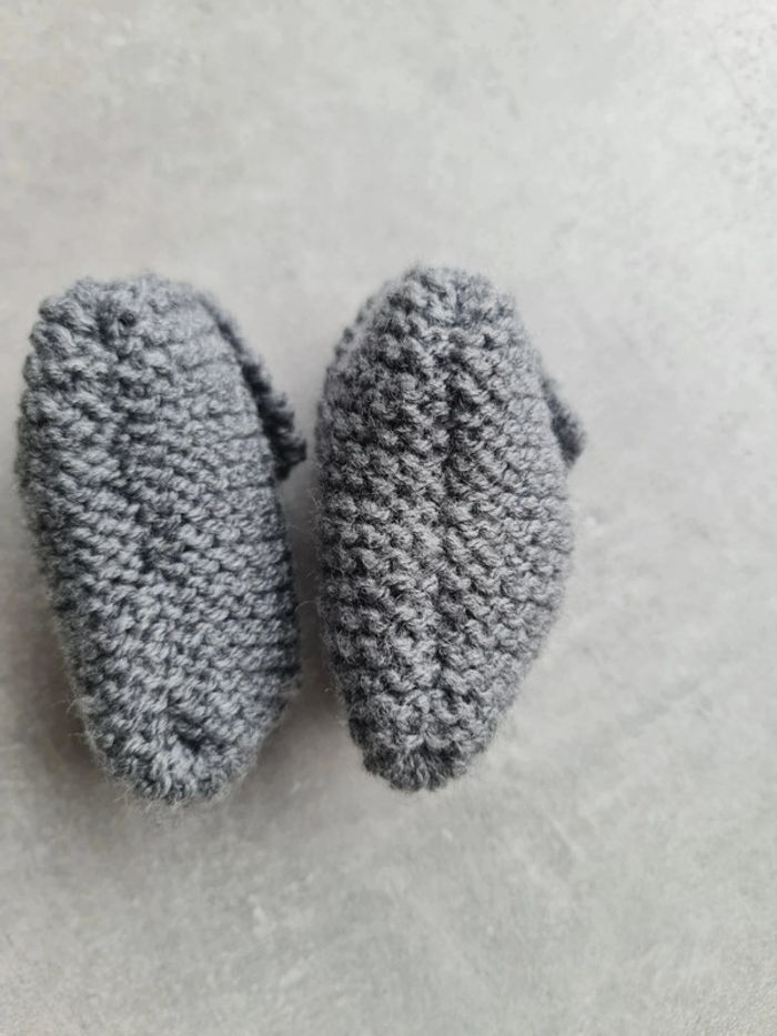 Chausson bébé en laine maternité 6-9 mois - photo numéro 4