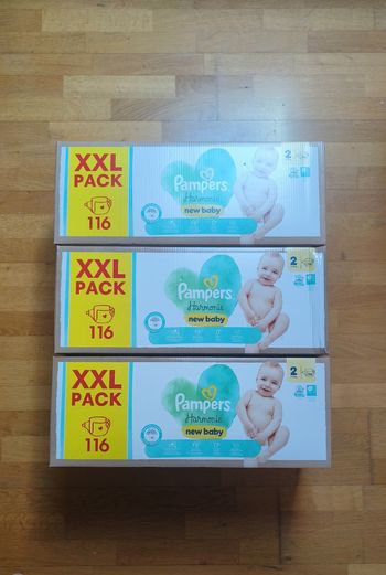 3 xxl packs Pampers harmonie taille 2