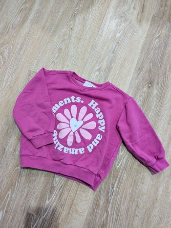 Sweat rose  36 mois bébé fille