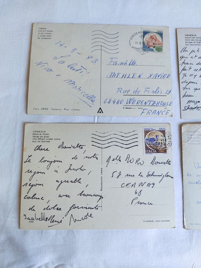 Venise Venezia Lot 4 Cartes postales anciennes années fin 60-80-90 Italie Italy - photo numéro 6