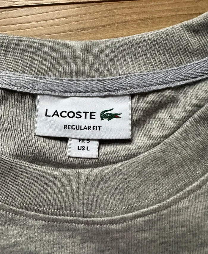 T-shirt Lacoste Gris - photo numéro 5