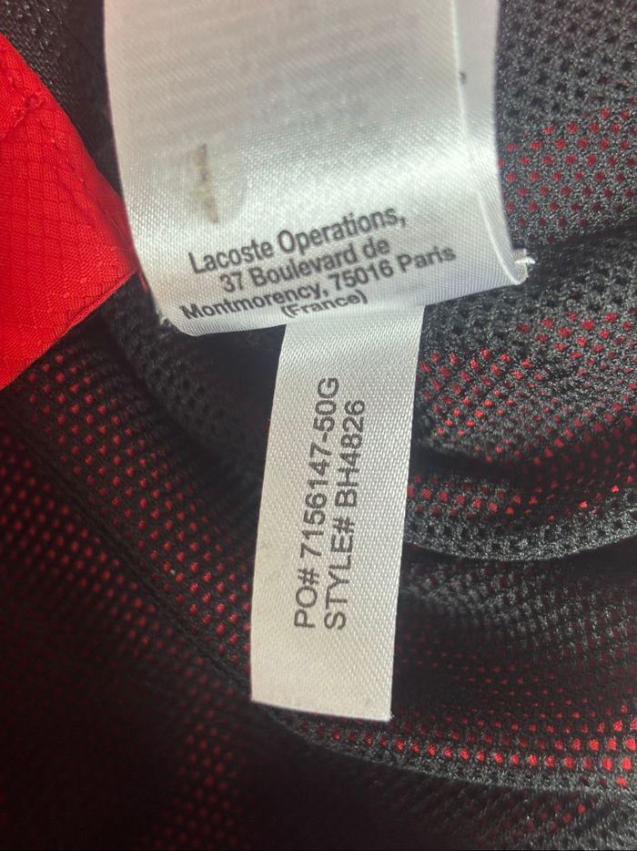 Veste Lacoste d’extérieur/survêtement rouge et noir taille S 46/48 - photo numéro 8