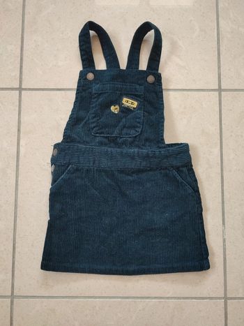 Robe salopette velours
