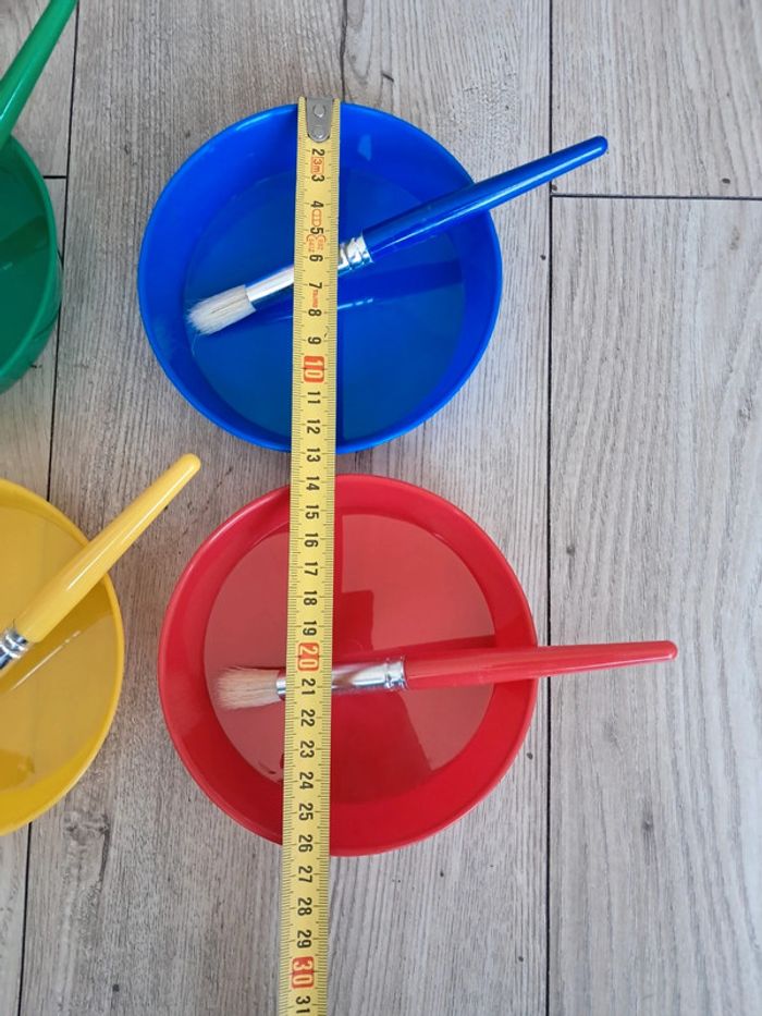 Kit activités sensorielles couleurs peinture avec les bols et pinceaux - photo numéro 5