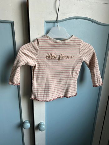 Haut manches longues, rayures,6 mois