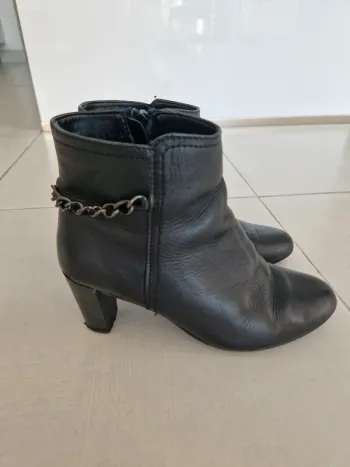 Bottine en cuir noir Flexx Pointure 38