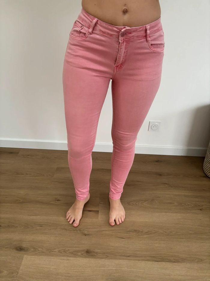 Pantalon toile rose neuf été - photo numéro 2