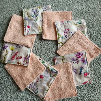 10 lingettes lavables 12x12 cm 