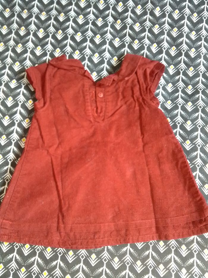 Robe velours rouge de Grain de Blé 6 mois - photo numéro 2