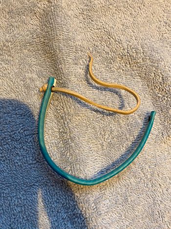 Bracelet cuir bleu et blanc