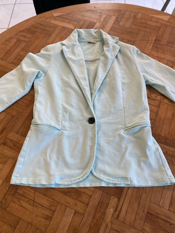 Très beau blazer couleur turquoise - photo numéro 6