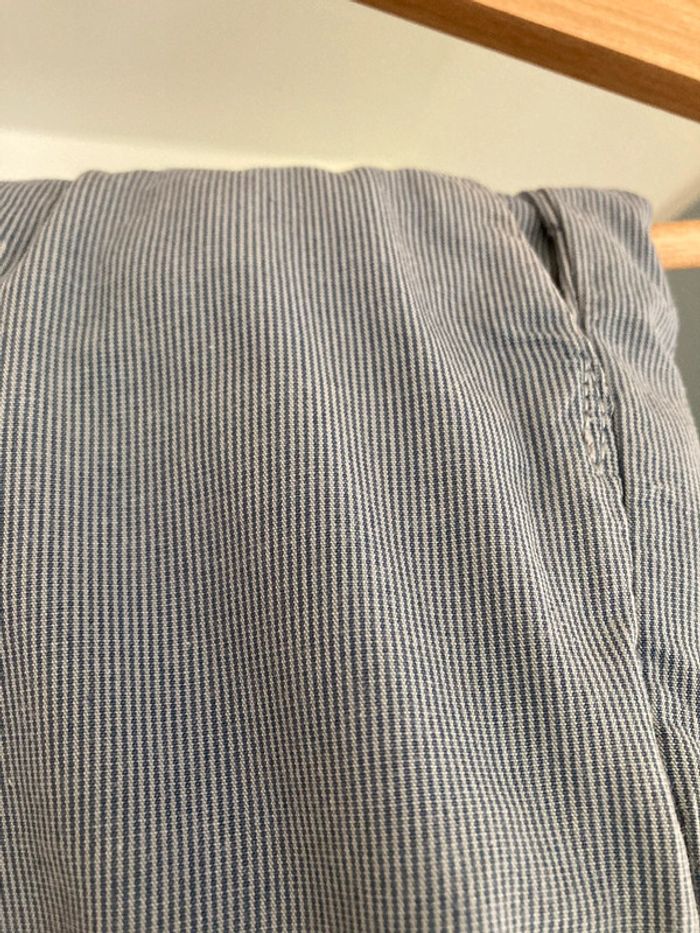 Bermuda bleu clair en toile à rayures Jules Taille 46 - photo numéro 5