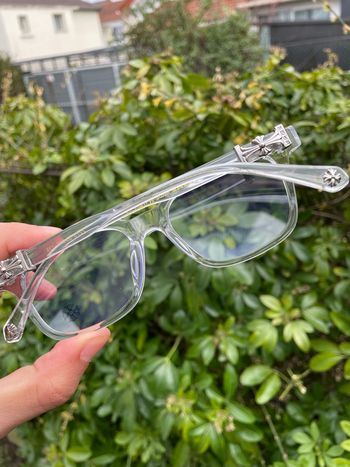 Lunette chrome hearts transparent