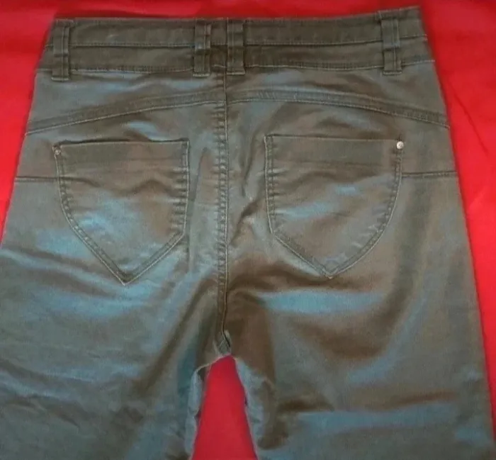 Jean stretch gris effet huilé taille xs - photo numéro 5