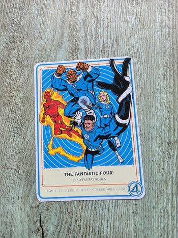 Carte disney a collectionner les 4 fantastiques marvel disneyland paris