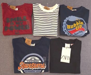 (NEUFS non portés) 🏷🤩😍💙SUPERBE Lot Tee-shirts ml 4 ans garçon 💙😍🤩