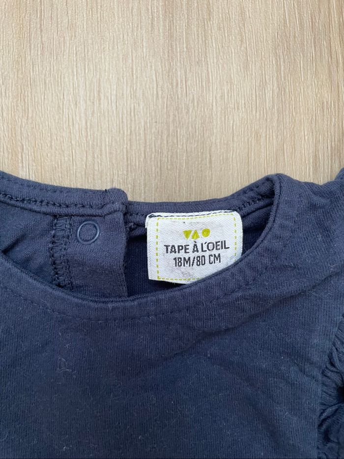 Tee shirt Tape a l’œil bleu marine 18 mois - photo numéro 4