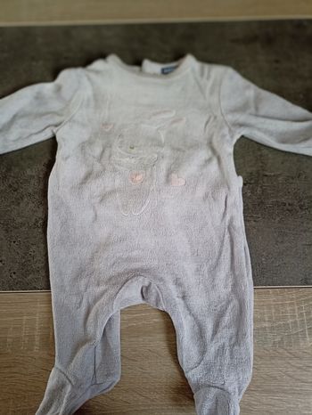 Pyjama en velours gris