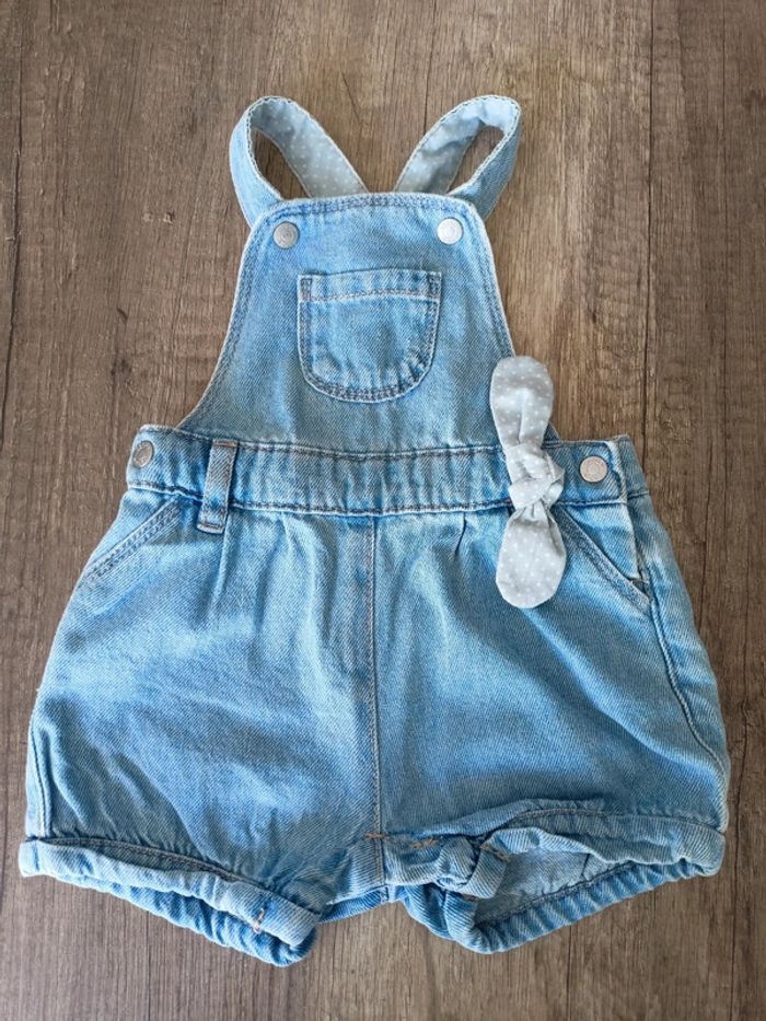 Robe + salopette en jean, fille en 6 mois - photo numéro 4
