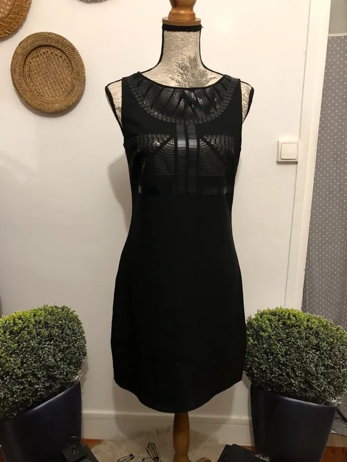 Robe noire sequins Promod