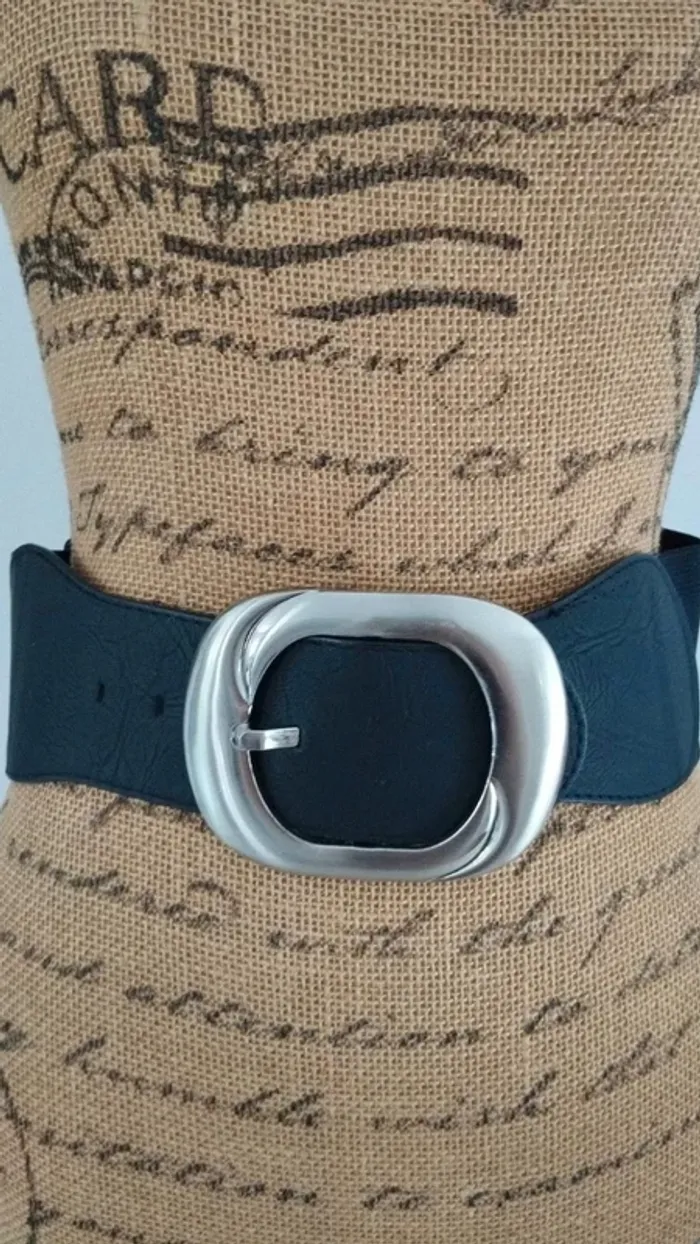 Ceinture noire élastique 75/80 cm femme - photo numéro 3