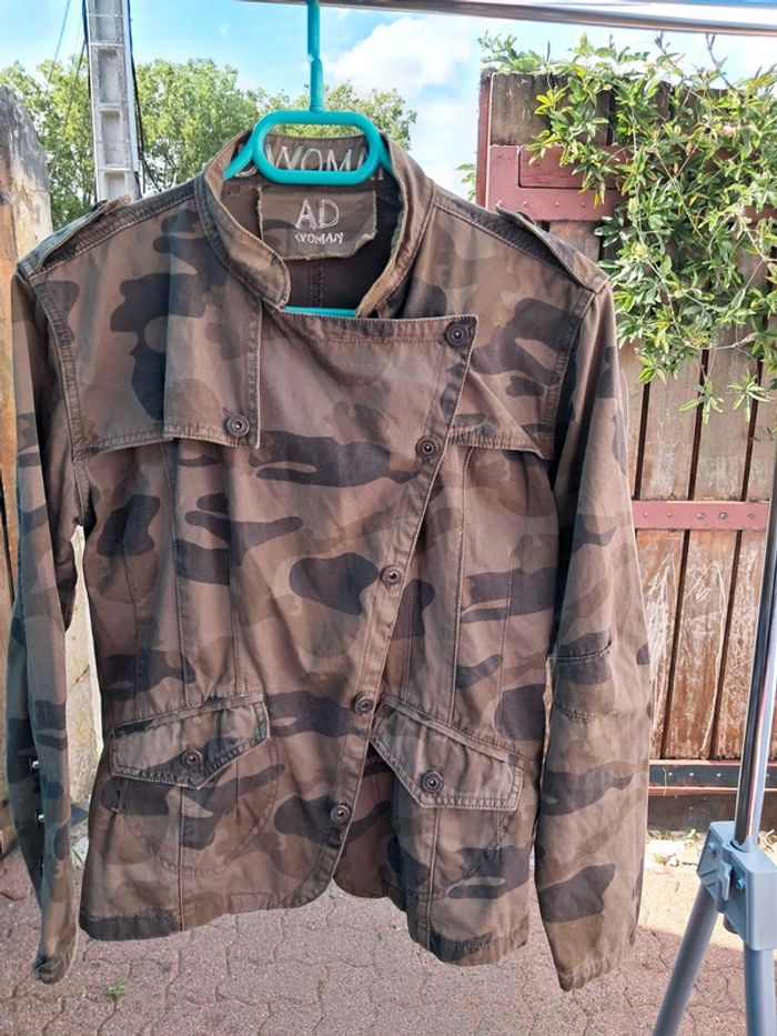 Veste en coton, imprimé camouflage militaire - T.M / 38 - photo numéro 2