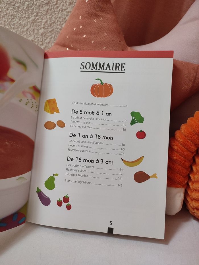 Livre "120 recettes pour mon bébé" - Bon état - De 5 mois à 3 ans. - photo numéro 4