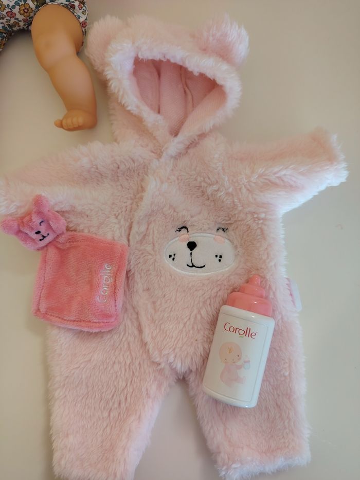 Poupon 30 cm ensemble ourson rose - photo numéro 2