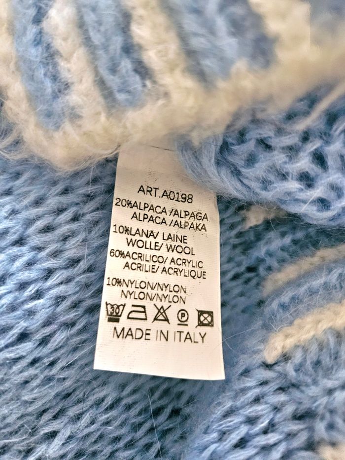 Long gilet bleu et blanc Valeria Moda Taille 42/44 Neuf - photo numéro 6