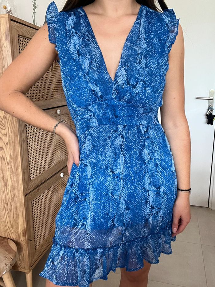 Robe bleue motif python Goa - photo numéro 2