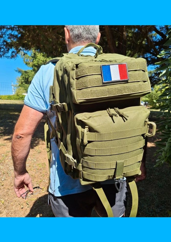Sac à dos tactique 50L – Vert militaire, rando, outdoor & survie - photo numéro 7