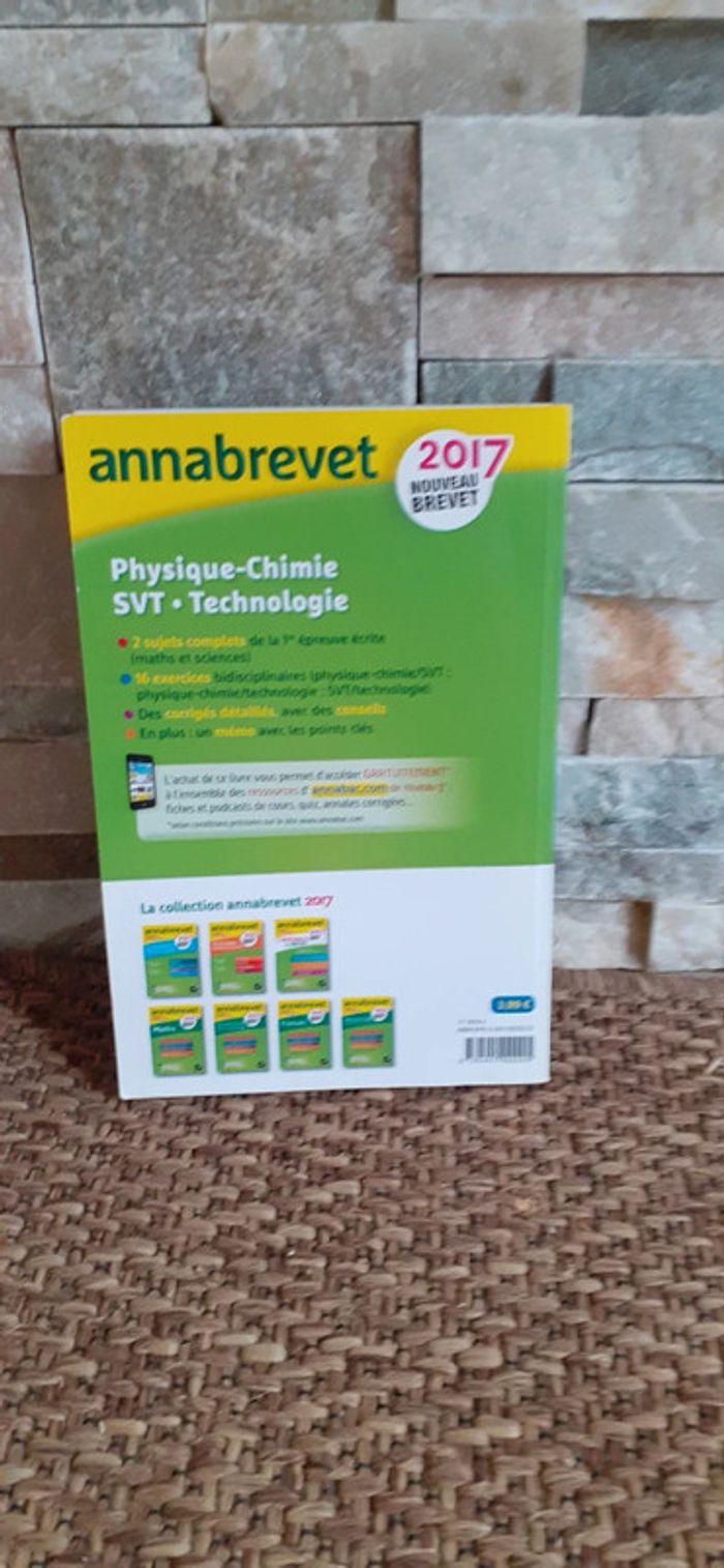 Annabrevet sujets et corrigés nouveau brevet Physique chimie Svt Technologie - photo numéro 2