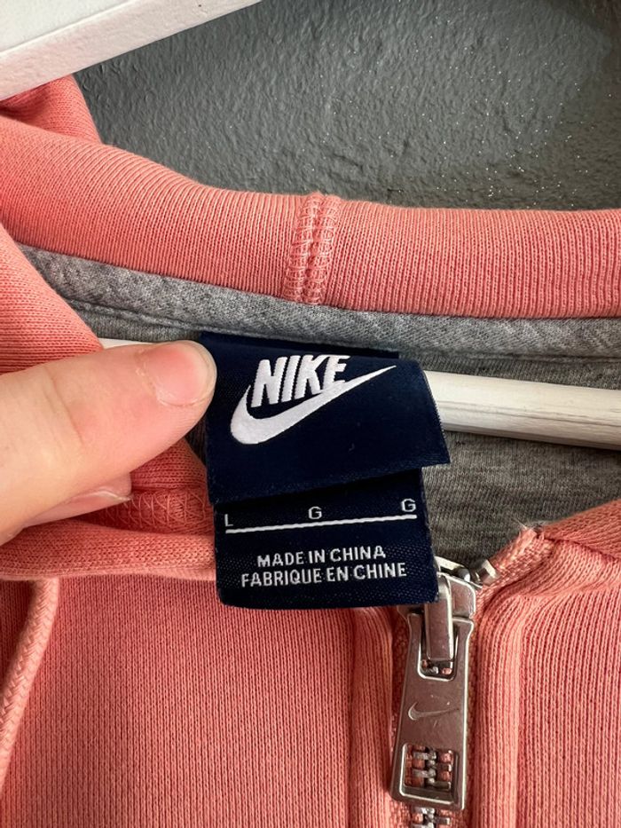 Veste à zip Nike rose saumon - photo numéro 2