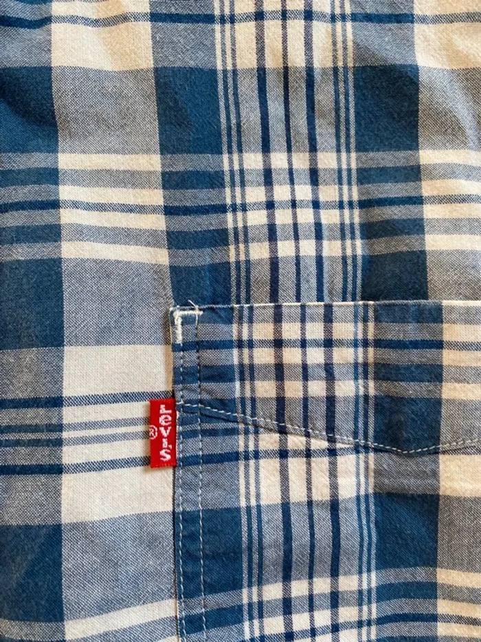 Chemise Levi’s à Carreaux Bleus – Taille XL – Parfait État - photo numéro 5