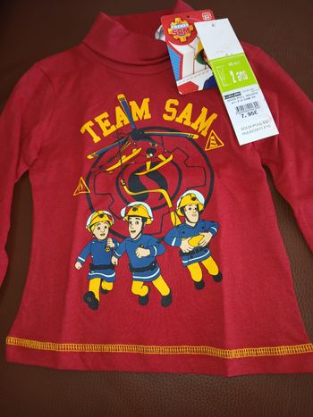 sous pull garcon sam le pompier 2 ans 