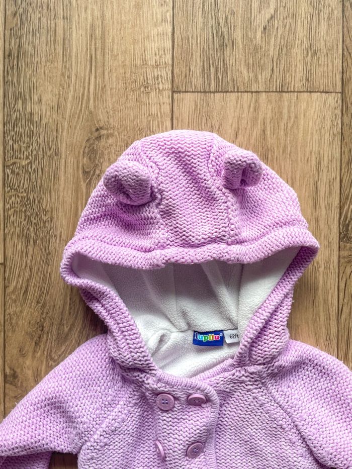 Manteau bébé fille Lupilu oreilles d’ours taille 6 mois - photo numéro 3