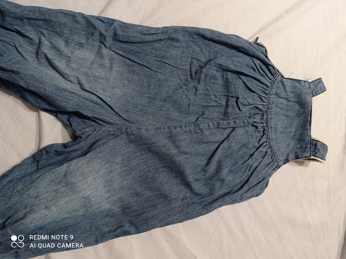 salopette jean bleu de H&M 4 mois réf R59 C3 - photo numéro 3