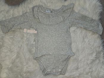 Barboteuse grise bébé - Taille 60 cm (3 mois) NEUVE